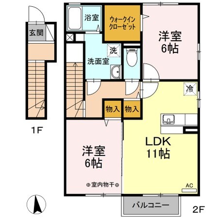 プロイセン 弐番館の物件間取画像